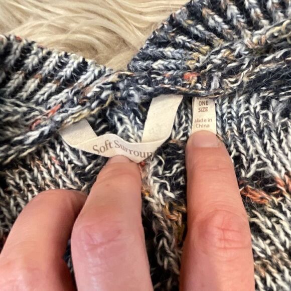 Soft surroundings wool oversized open cardigan - Picture 4 of 7